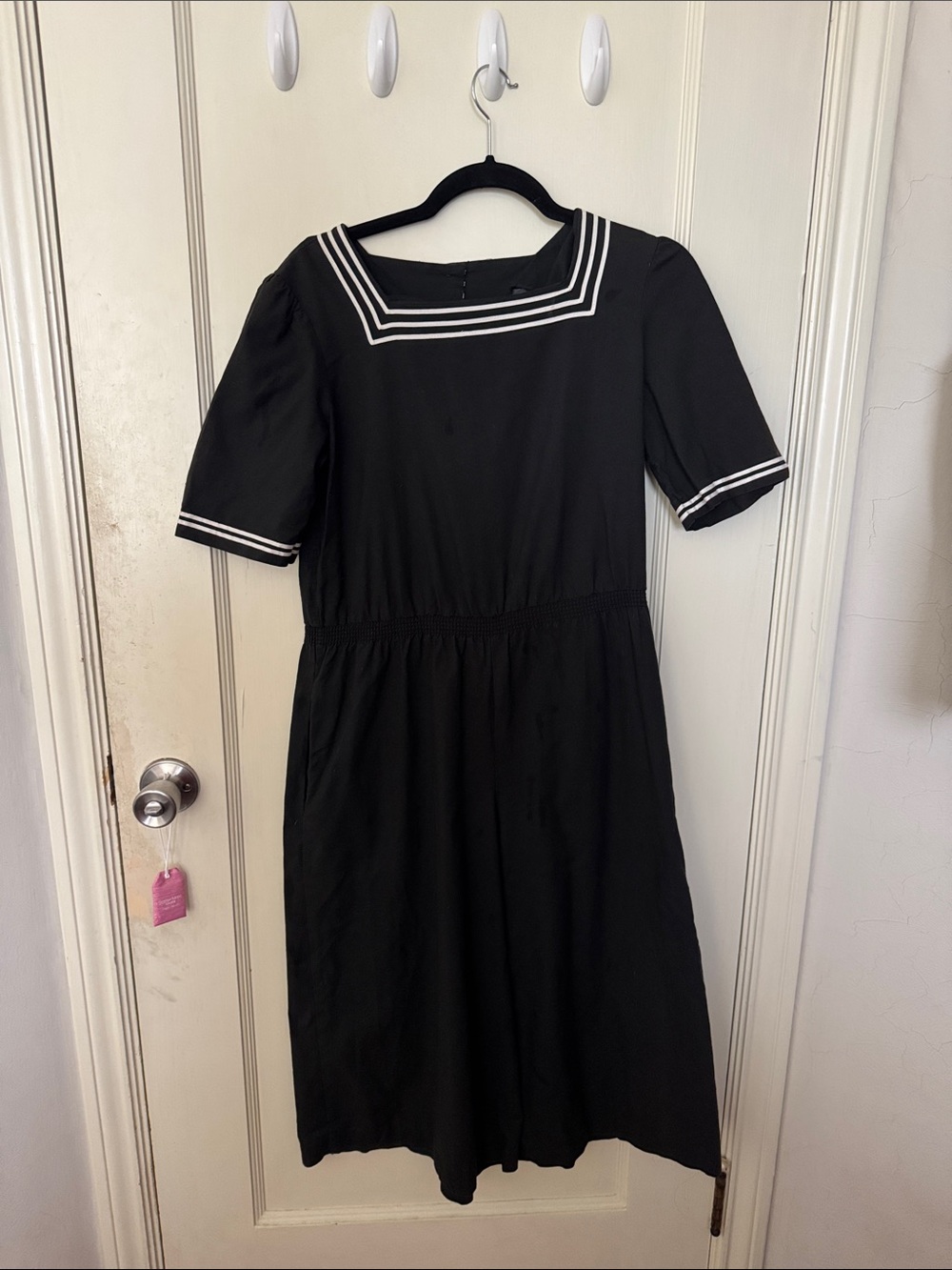 Black Jumpsuit with White Sailor Trim